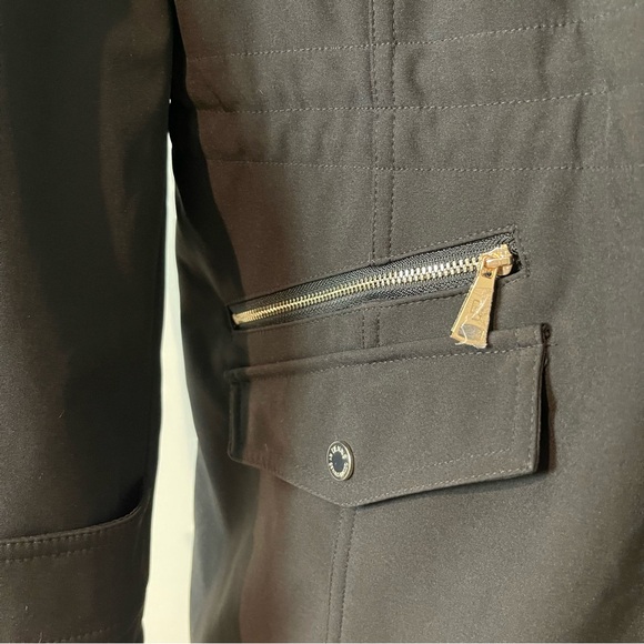 New Dennis Basso Water Resistant Bonded Jacket with Hidden Hood - Picture 10 of 15